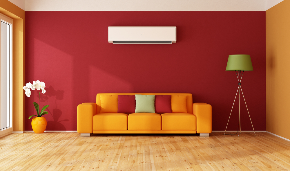 Sala com ar condicionado ou ventilador