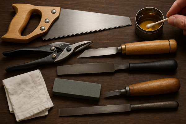 como manter ferramentas afiadas e limpas