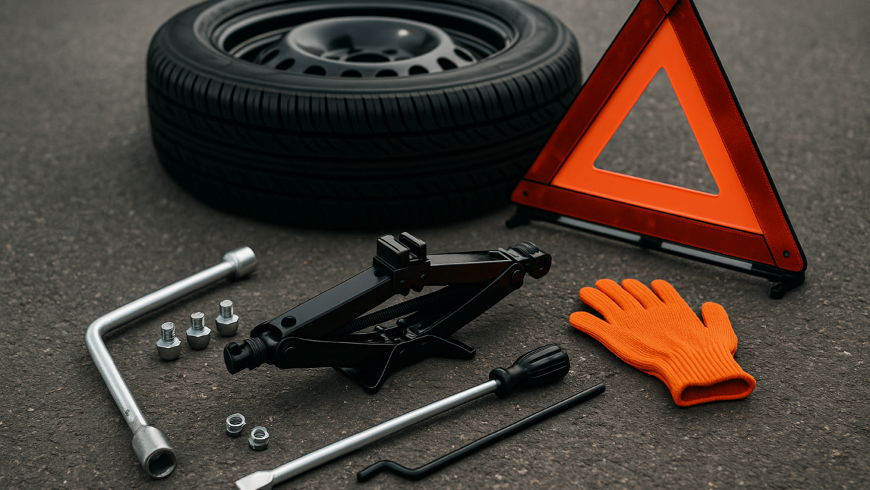como trocar pneu com segurança na estrada