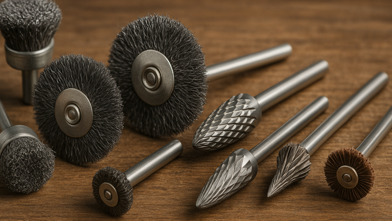 como usar escovas e fresas para acabamento