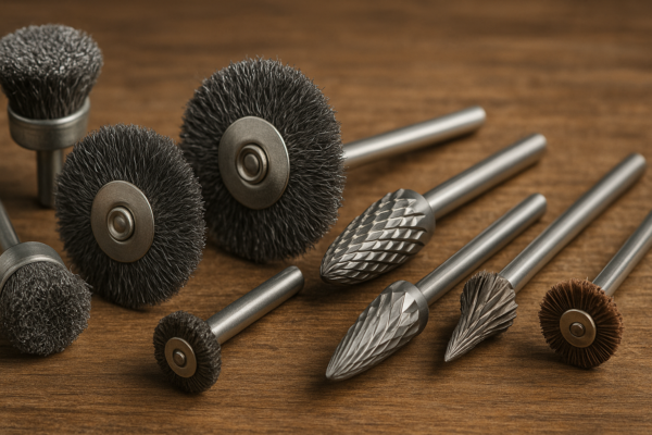 como usar escovas e fresas para acabamento