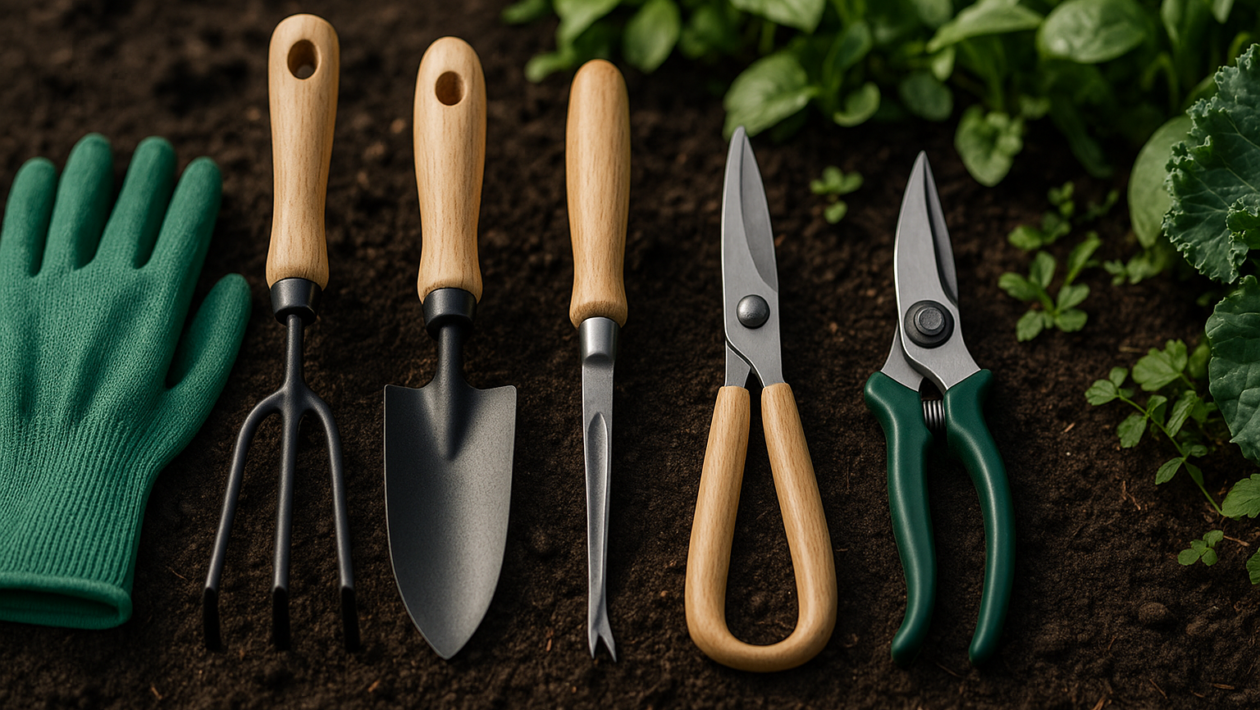 ferramentas essenciais para jardinagem iniciantes