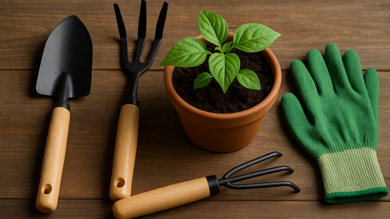 kits de jardinagem para plantar em casa
