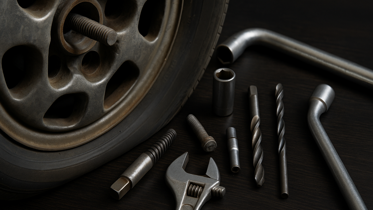 como tirar parafuso quebrado dentro da roda