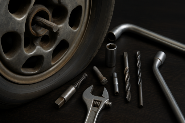 como tirar parafuso quebrado dentro da roda